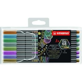 Stabilo Rotulador punta de fibra Pen 68 Metallic, estuche plástico de 8 unidades, colores surtidos Precio: 15.59000058. SKU: B1D9SQKVJX