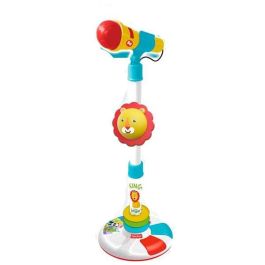 Fisher Price Micrófono de Pie con Luces y Sonidos Altura Regulable Juguete Infantil