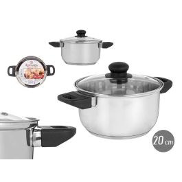 Cacerola Inducción 20 cm con Tapa de Cristal - Kinvara, Acero Inoxidable, 2.5L (6 Unidades) Precio: 54.79000032. SKU: B1KC86S6V6
