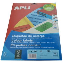 Etiquetas Adh.Impr.Apli A4 Color Azul C.Rectos Blister 20H 105X37 Mm 320 Uds.(01596) Precio: 10.50000006. SKU: B14LFNES8Z
