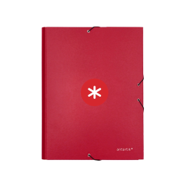 Antartik Carpeta con Gomas Tres Solapas A4 Cartón Forrado Color Frambuesa