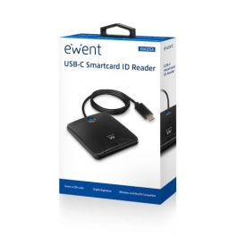 Lector de Tarjetas Inteligentes Ewent EW1055 USB C 1 m DNIe Negro