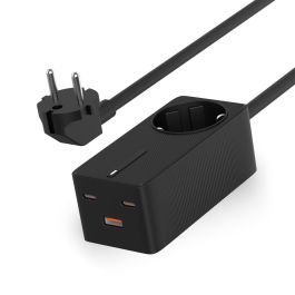 Cargador de Pared KSIX GaN Negro 65 W Cargador de Pared KSIX GaN Negro 65 W