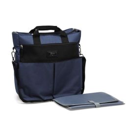 KioKids Bolso Bandolera de Maternidad Gran Capacidad con Múltiples Bolsillos, Ganchos para Cochecito y Cambiador - Azul Marino KioKids Bolso Bandolera de Maternidad Gran Capacidad con Múltiples Bolsillos, Ganchos para Cochecito y Cambiador - Azul Marino