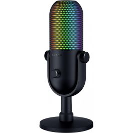 Razer Seiren V3 Chroma Micrófono para tableta, Supercardioide, USB-C, Negro, Plug and Play, con retroiluminación LED