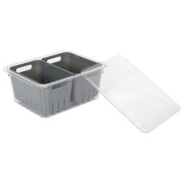 Cook Concept Caja con 2 Cubetas Nevera para Frutas y Verduras 22,5x17,5 cm