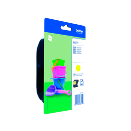 Brother LC221Y Cartucho de Tinta Amarilla Original 260 Páginas para DCP-J562DW, MFC-J480DW, MFC-J680DW, MFC-J880DW