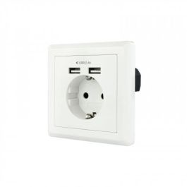 NANOCABLE BASE ENCHUFE PARED TOMA SCHUKO 2xUSB MAX.2.4A BLANCO Precio: 11.58999952. SKU: S7814274