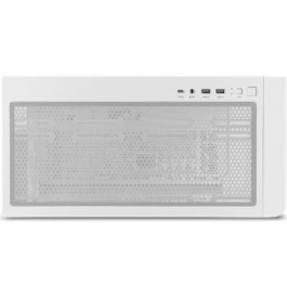 NOX Hummer ETHER Midi Tower Blanco | Semitorre con Cristal Templado Panorámico y 3 Ventiladores de 120 mm