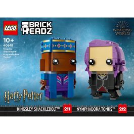 LEGO 40618 Harry Potter Kingsley Shacklebolt & Nymphadora Tonks BrickHeadz Juego de Construcción Multicolor 250 Piezas