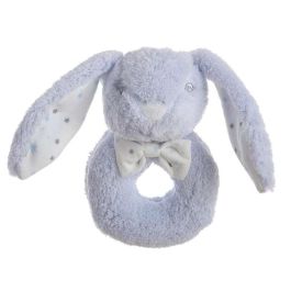 Dou-dou 30x30 + sonajero 16 cm conejo azul caja Precio: 13.50000025. SKU: B1A9JZPN2K
