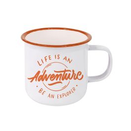 Mug Esmaltada Blanca con Frases 500 ml - Privilege (24 Unidades) Mug Esmaltada Blanca con Frases 500 ml - Privilege (24 Unidades)