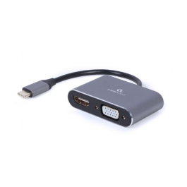 Gembird Adaptador Gráfico USB-C a HDMI/VGA A-USB3C-HDMIVGA-01 3840x2160 Pixeles Gris Precio: 21.99000034. SKU: S0232923
