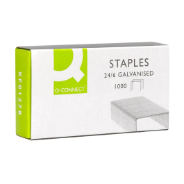 Q-connect Grapas 22/6 24/6 Galvanizadas Caja de 1000 Unidades
