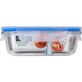 Quttin Fiambrera Rectangular 2 Compartimentos 18.3 x 14.3 cm 580 cc (6 Unidades)