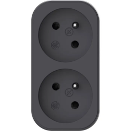 QUARX QUA4004282472360 Biplite Interruptor 2P 16A Negro y Gris Antracita NF