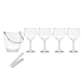 Cubitera Vivalto 11444 Transparente Metal Cristal 14,5 x 12 x 12,5 cm 4x (10,5 x 20 cm) Copas (2 Unidades)