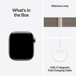 Apple Watch Series 11 GPS + Cellular 42 mm Caja Titanio Natural Correa Milanesa Natural MF8P4ZRA