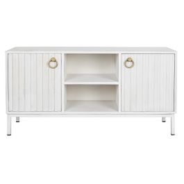 Mueble Tv Moderno DKD Home Decor Blanco Dorado 40 x 60 x 120 cm