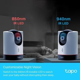 TP-Link Tapo C225 Cámara de Seguridad Wi-Fi Interior Panorámica con Visión Nocturna, Detección IA de Personas y Mascotas, Audio Bidireccional, Visión 2K QHD