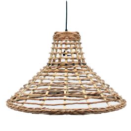 DKD Home Decor Lámpara de Techo Urban de Ratán Marrón 56x56x34 cm E27 50W Precio: 43.68999998. SKU: S3040178