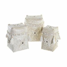 Cesta Balines DKD Home Decor Blanco 28 x 27 x 28 cm Set de 3 Precio: 84.50000031. SKU: B1C3AKGND4