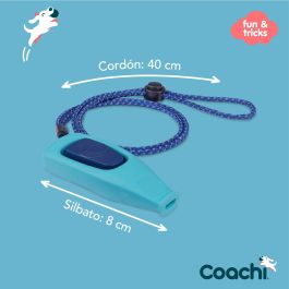 Coachi Whizzclick Clicker y Silbato 2 en 1 para Adiestramiento Canino y Cachorros con Cordón Reflectivo, Azul Claro / Azul Oscuro Coachi Whizzclick Clicker y Silbato 2 en 1 para Adiestramiento Canino y Cachorros con Cordón Reflectivo, Azul Claro / Azul Oscuro