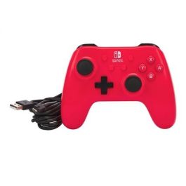 Mando con Cable PowerA para Nintendo Switch - Rojo Frambuesa, Diseño Ergonómico, Cable USB 3m, Ref. NSGP0142-01 Mando con Cable PowerA para Nintendo Switch - Rojo Frambuesa, Diseño Ergonómico, Cable USB 3m, Ref. NSGP0142-01