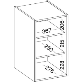 Cuisinier MODENA40G1F Mueble alto MODENA de 40 cm en Roble artesanal y negro mate