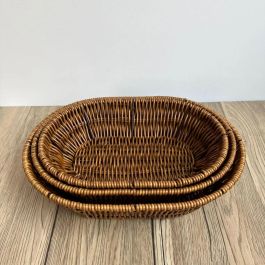 Inde Cesta para Pan Ovalada de Polipropileno Reforzado, Serie My Bar, 26 x 18.5 x 5.5 cm (18 Unidades)