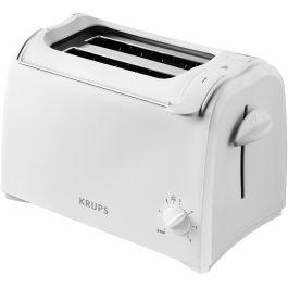 Krups KH 1511 Tostadora ProAroma para 2 Rebanadas, Control Giratorio de 6 Niveles, Bandeja Recogemigas, 850 W, Color Blanco