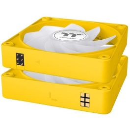 Thermaltake CT120 EX Reverse ARGB Sync PC Ventilador de Refrigeración 120mm Pack 3, Iluminación ARGB, Amarillo Bumblebee