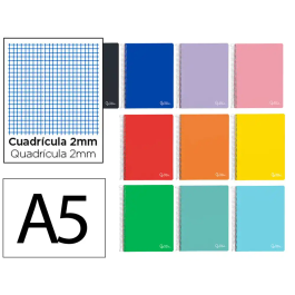 Liderpapel Cuaderno Espiral A5 Smart Tapa Blanda 80 Hojas 75gr Milimetrado Colores Surtidos Precio: 10.50000006. SKU: B13TXEMPVS