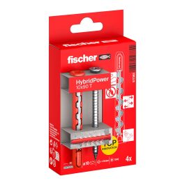Fischer Taco Hybridpower Ø10x90 mm con Tornillos Avellanados TX40 Ø7x87 mm (Blister 4 uds)