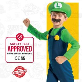 Nintendo Disfraz Super Mario Luigi Lujo Talla 3-4 Años