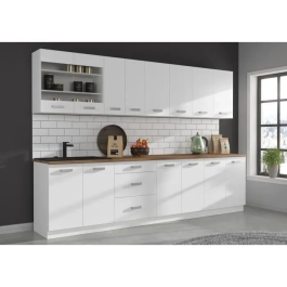 Atlas Mueble Fregadero 2 Puertas ATLAS L 80 x H 82 x P52 cm Decoración Blanca Sin Encimera