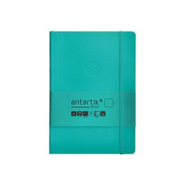 Antartik Cuaderno Antartik Notes A5 Tapa Blanda Hojas Lisas 80 Hojas 80g FSC Turquesa con Gomilla y Bolsillo