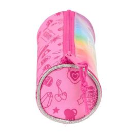 Safta Estuche Escolar Portatodo Redondo Rainbow High Shine con 1 Cremallera 70x70x200 mm