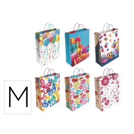 Basika Bolsa para regalo papel estucado 160 gr con asa retorcida todo el año 27+12x37 cm Precio: 32.69000009. SKU: B1GNCSZGEH