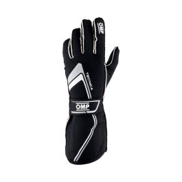 Omp OMPIB0-0772-A01-071-XL Guantes Técnica Rally Profesionales FIA 8856-2018 Negro Talla XL con Agarre de Silicona y Costuras Externas