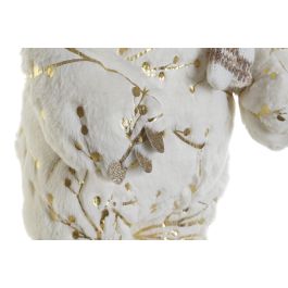 DKD Home Decor Peluche Navidad Oso Polar Blanco Dorado Poliester Ps 27 x 47 x 25 cm (2 Unidades)