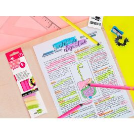 Lapices Fluorescente Liderpapel Jumbo Neon Rosa 5 unidades