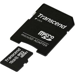 Transcend TS16GUSDHC10 Tarjeta MicroSDHC de 16GB Clase 10, Velocidad de 90MB/s