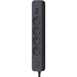 Regleta QUARX - 4 tomas - Con 3 puertos USB, cable de 3m