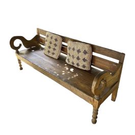 DKD Home Decor Banco Item Home Benches 2c24 Teca Maciza Marrón Oscuro Tallado 196 cm Ancho x 60 cm Fondo x 82 cm Alto Precio: 616.49999972. SKU: B1A5NYMCZE