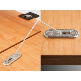 Emuca Mecanismo para puertas abatibles Miniwinch con tapa, 14kg, Acero y Plástico, Gris