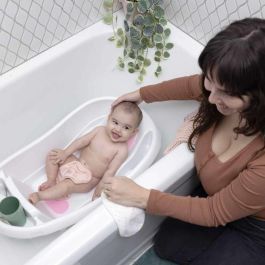 Ingenuity ING00129144171387 Bañera Deluxe Rosa con Hamaca para Bebé, de 0 a 3 años