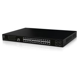 LevelOne GEP-2861 Switch Gestionado L2 Gigabit Ethernet 24xPoE+ 4xSFP Montaje en Rack 390W 1U
