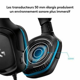 Auriculares con Micrófono Gaming Logitech 981-000770 Azul Negro