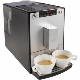 Melitta E950-666 Cafetera Automática Espresso Caffeo Solo Pure Silver Compacta, 1400W, 3 Intensidades, Molinillo Granos 125g